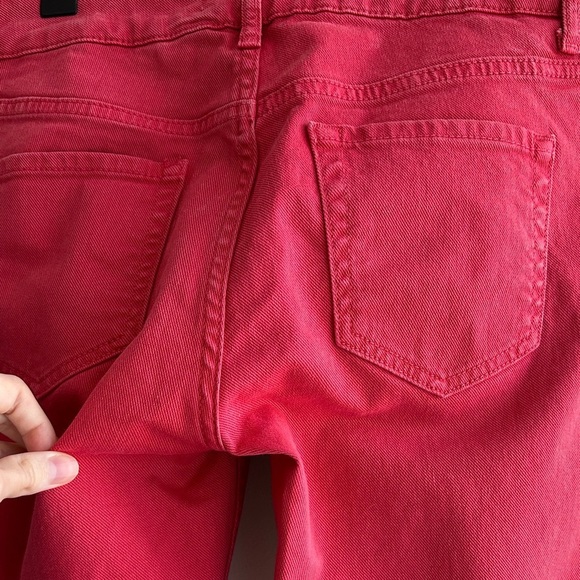 Sandro Paris Cropped Red Denim Jeans, Size 38 (EU) / Size 8 (US) - Picture 12 of 16